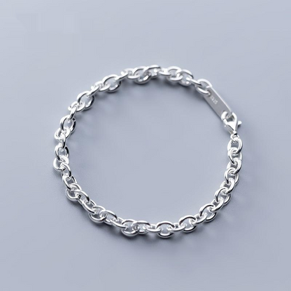 S925 Silver Bracelet Korean Simple Fashion Ankle-strap Buckle Graceful Personality Chain