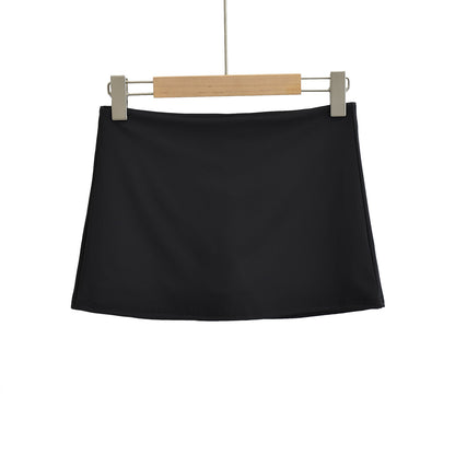 Women's Low Waist Hip Skirt - Spandex Anti-Exposure Design