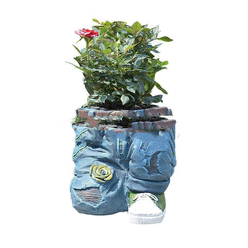 Garden Art Jeans Garden Decoration Flower Pot