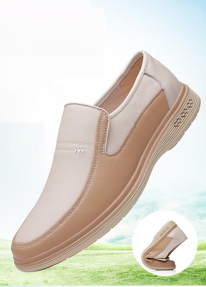 Soft Leather Soft Bottom Men Daily Casual Leather Shoes