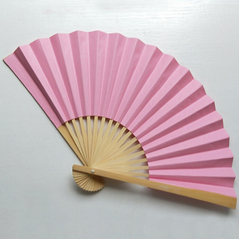 Holiday Relaxation: Customizable Color Plain Paper Fans