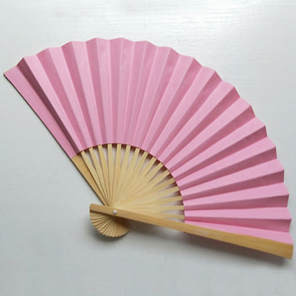 Holiday Relaxation: Customizable Color Plain Paper Fans