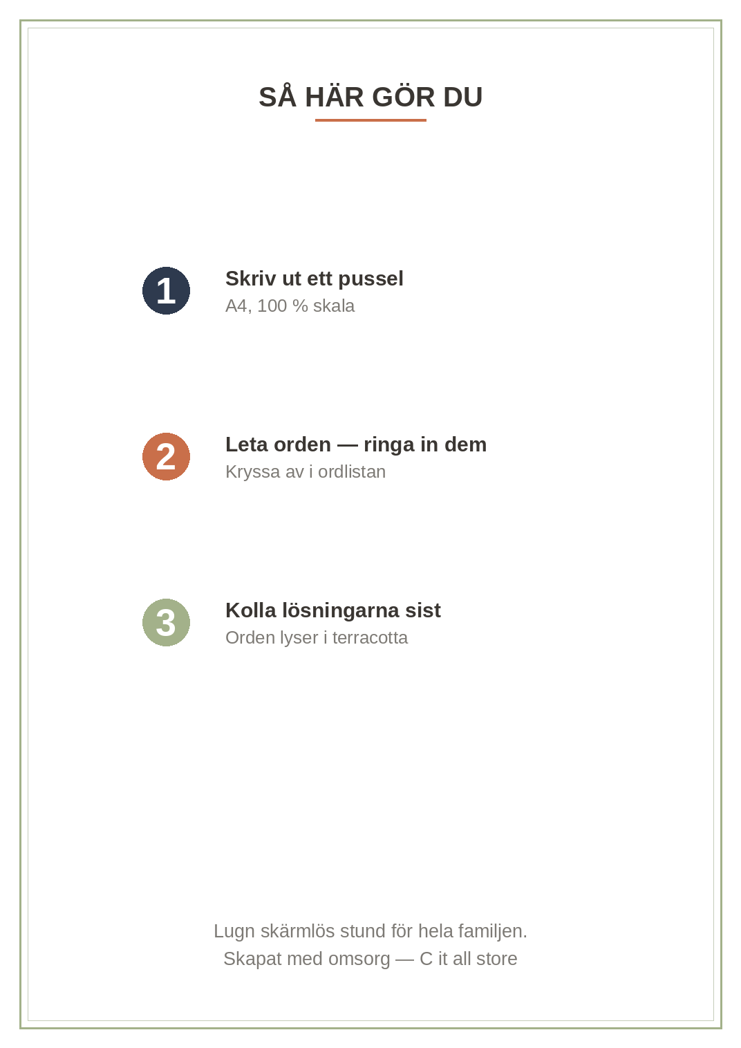 Ordletar-boken vol. 1 — 10 teman, 80 svenska ord att hitta + lösningar (printbar PDF)