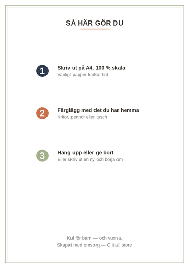 Målarboken vol. 3 — Jul: 8 unika julmotiv att färglägga (printbar PDF)