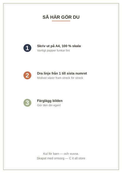 Punkt till punkt — Jul vol. 1: 8 motiv att dra fram (printbar PDF)