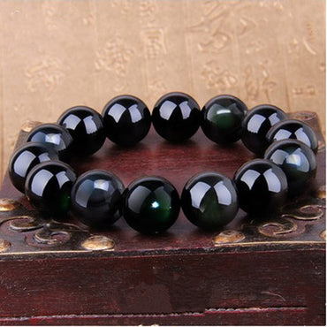 Natural Rainbow Eye Obsidian Bracelet