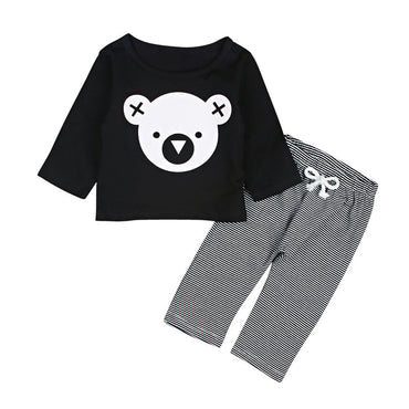 Koala Top Striped Pants Two Piece Kids Set