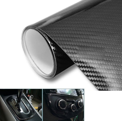 Car Styling Blank Svart 5D Kolfiber Vinylfilm Car Wrap