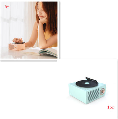 Trådlös mini bärbar retro grammofonhögtalare med Bluetooth-funktion 