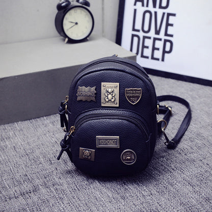 Spring bag women new version of Korean fashion tide badge, Mini Shoulder Bag vertical type square oblique cross packet