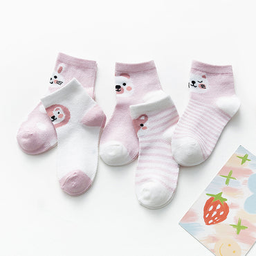 Baby cartoon animal mesh socks