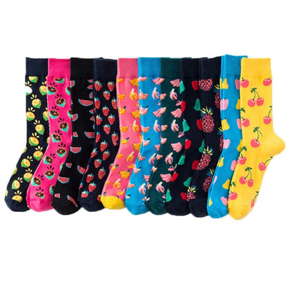 Happy tube socks fruit banana men's and women's socks