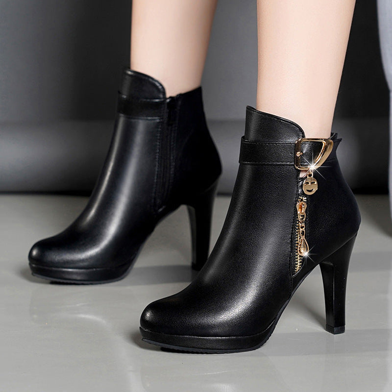 Womens Autumn Leather Boots