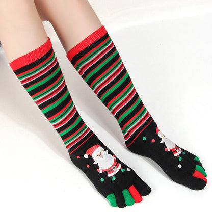 Christmas Five Finger Socks