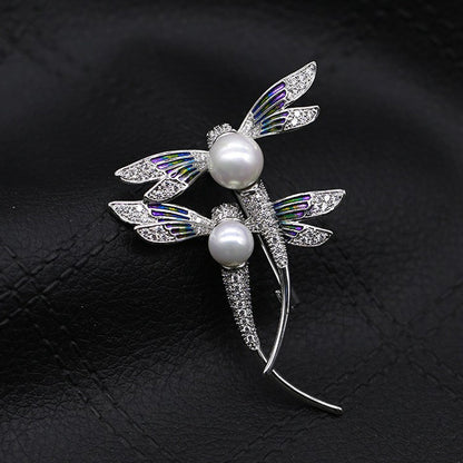 Broche en alliage de haute qualité pour femme, broche en diamant