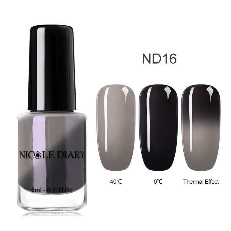 Temperature-change peelable nail polish