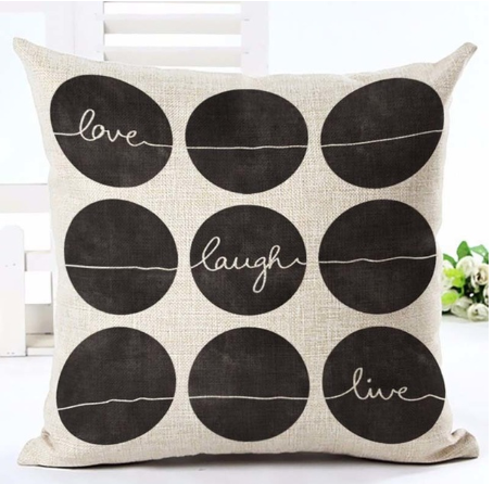 Letter black and white home pillowcase