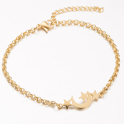 Guldfärgade Charms Armband Femme Rostfritt Stål Dam Smycken Tur Origami Elefantarmband Vänskapsgåvor