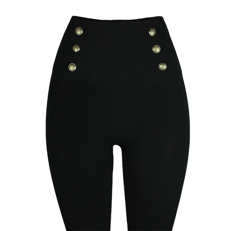 Hög midja Tight byxor Tummy Control blixtlås leggings för kvinnor sömlöst bränsle med diamant-stoppade byxor