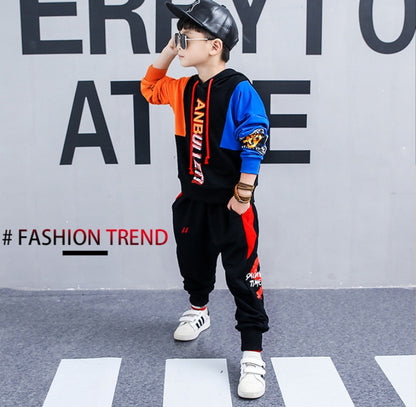 Boys' Spring Suit - Korean Style Long-Sleeved Sports Two-Piece Set