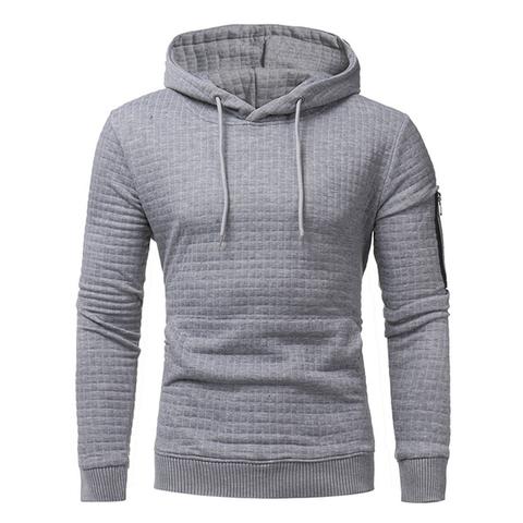 Män Sweatshirt Hoodie Med Arm Dragkedja Långärmad Slim Tops 