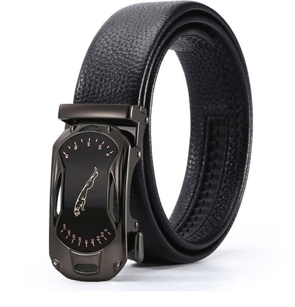 Men's Automatic Leather Buckle Business Belt - Professional Efficiency