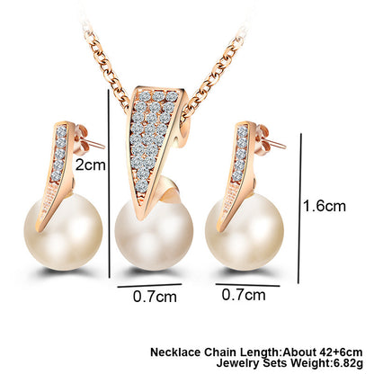2-piece Faux Pearl Necklace Set - Elegant Accessory for Any Occasion