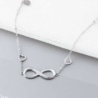 Infinite Love 925 Sterling Silver Armband För Kvinnor Justerbara Bröllop Armband &amp; Armband Jubileumspresentjuvel