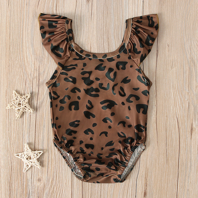 Children's leopard print swimsuit