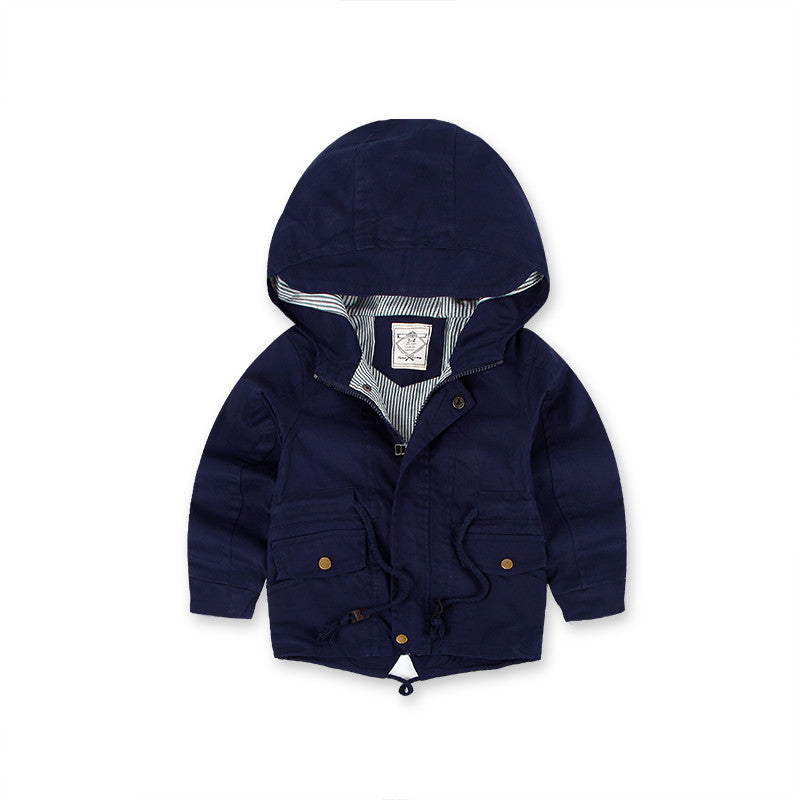 Manteau coupe-vent en cachemire pour garçon, Europe et américain, vêtements pour enfants, automne et hiver, LM 6035