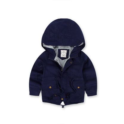 Manteau coupe-vent en cachemire pour garçon, Europe et américain, vêtements pour enfants, automne et hiver, LM 6035