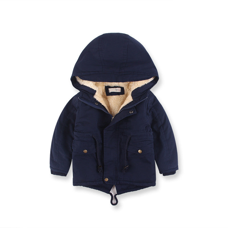 Manteau coupe-vent en cachemire pour garçon, Europe et américain, vêtements pour enfants, automne et hiver, LM 6035