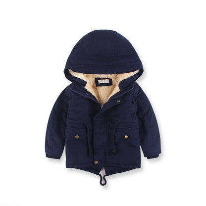 Manteau coupe-vent en cachemire pour garçon, Europe et américain, vêtements pour enfants, automne et hiver, LM 6035