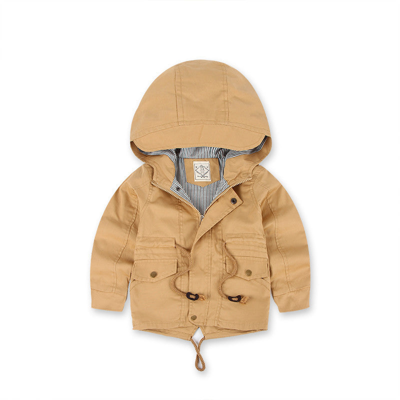 Manteau coupe-vent en cachemire pour garçon, Europe et américain, vêtements pour enfants, automne et hiver, LM 6035