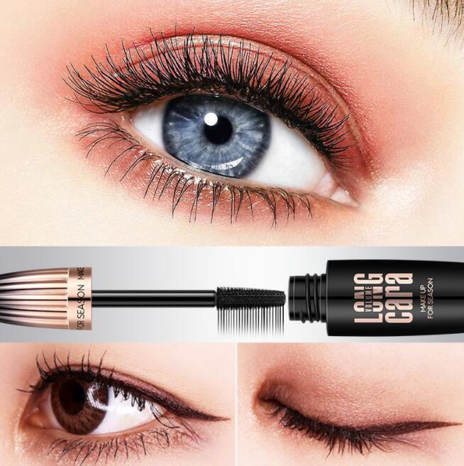 Makeup Eyelash Mascara Ögonfransar Makeup 4D Silk Fiber Lash Mascara Ny Long Curling Black Waterproof Fiber Mascara