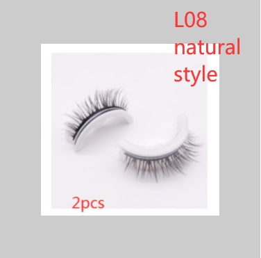 Återanvändbara 3D Mink Lashes naturliga falska ögonfransar Självhäftande falska limmar fria lass Makeup ögonfrans Extens Silk ögonfransar