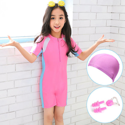 Children's sun protection one-piece swimsuit