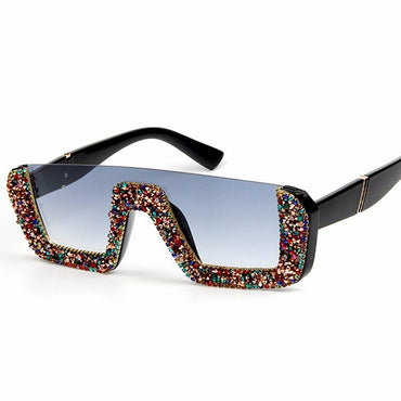 Rhinestone Square Sunglasses