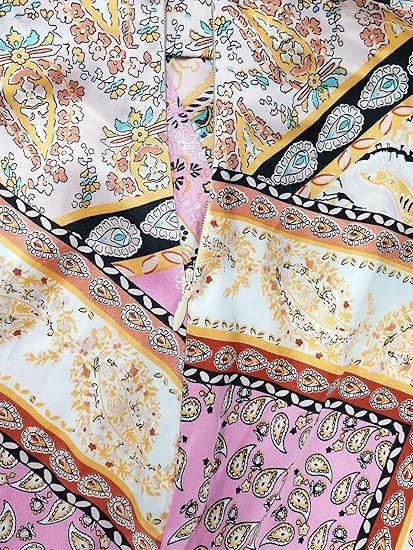 Professional Women's Boho Asymmetrical Skirt - Tied Floral Paisley Print (High Waist Ruched Design, Elegant Comfort)