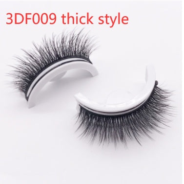 Återanvändbara 3D Mink Lashes naturliga falska ögonfransar Självhäftande falska limmar fria lass Makeup ögonfrans Extens Silk ögonfransar