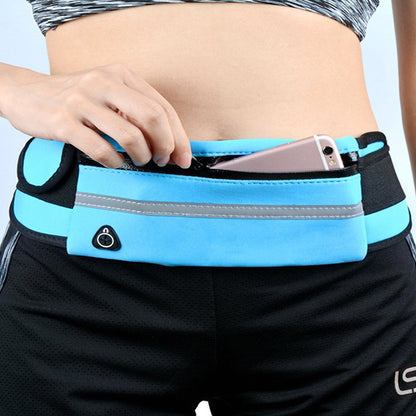 Sac de taille de Fitness avec poche, ceinture de Jogging mince, sac banane pour randonnée, cyclisme, entraînement, sport, gymnastique