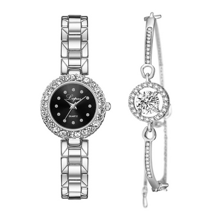 Watches-Set Bangle Clock Bracelet Wrist-Watch Quartz Women Fashion Ladies Brand Luxury