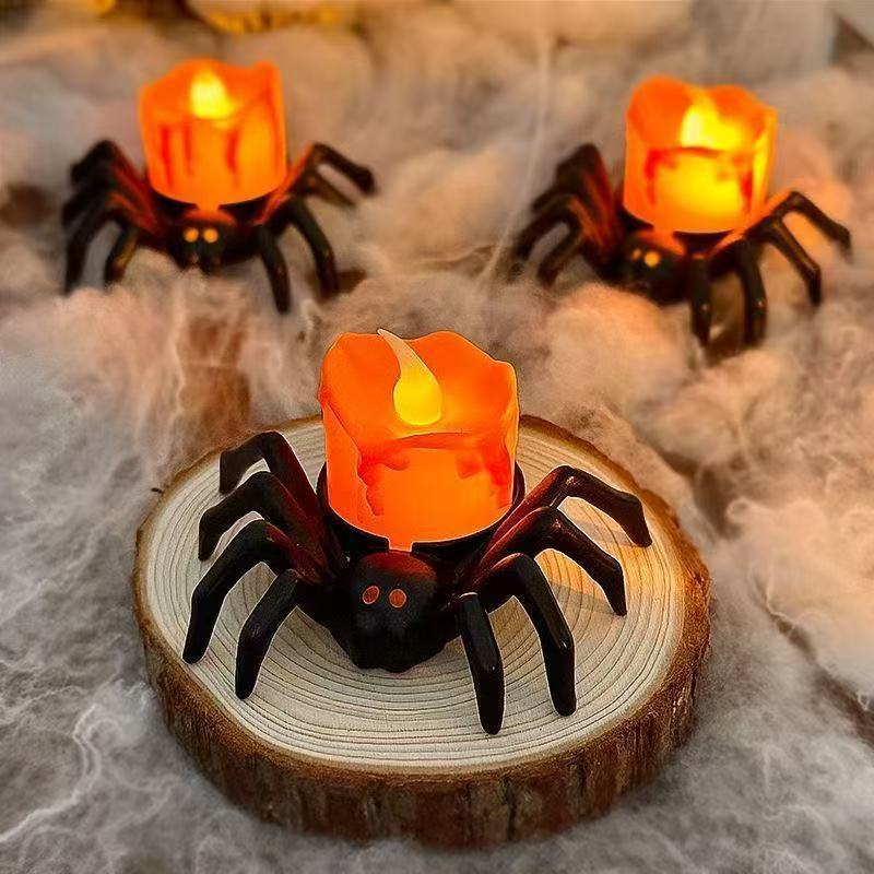 Halloween Pumpkin Spider Candle Light Decoration Props