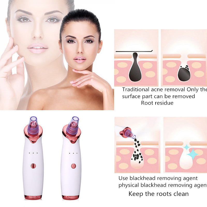 Blackhead Remover Instrument Black Dot Remover Acne vakuum ansikte ren svart huvud Pore rengöring Skönhet skinnvård verktyg