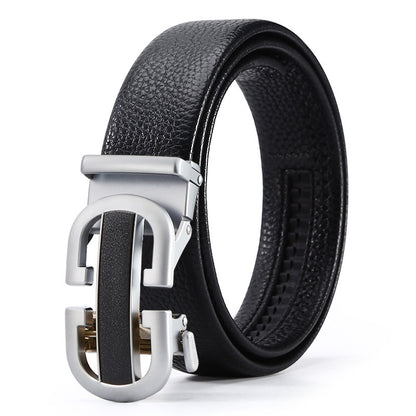 Men's Automatic Leather Buckle Business Belt - Professional Efficiency