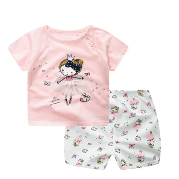 Vêtements d'été pour bébés garçons, T-shirt, ensembles de vêtements décontractés pour bébés filles