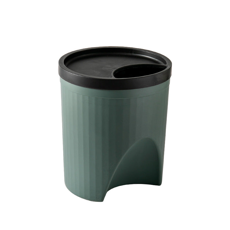 Plastic office trash can