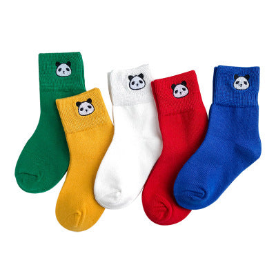 Embroidered striped baby socks cute animal baby cotton socks