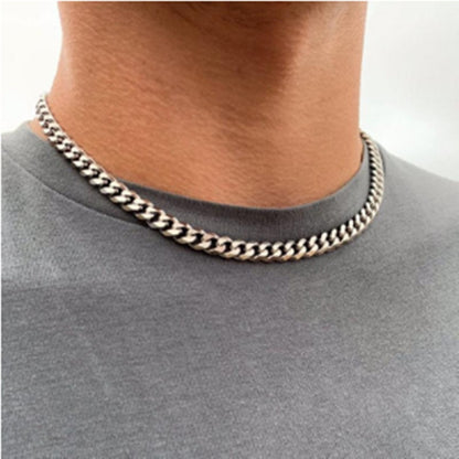 Fashion Cuba Chain Necklace Men Titanium Steel