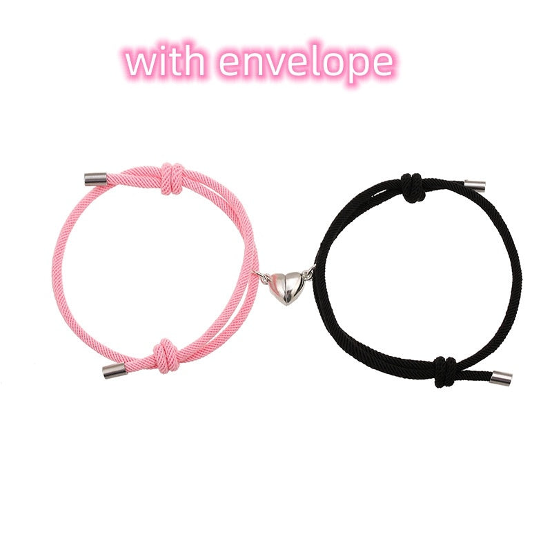 Simple Nylon Love Magnetic Bracelet